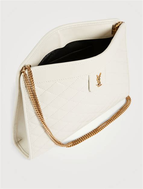 ysl white clutch|ysl clutch and evening.